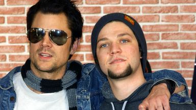 Johnny Knoxville and Bam Margera pictured here in 2003. Pic Marcel Mettelsiefen/picture-alliance/dpa/AP Images